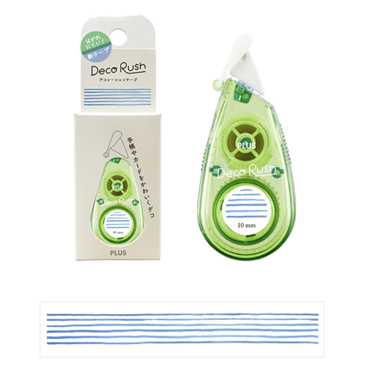 PLUS Deco Rush 10mm Decoration Tape - Series 51 (7 designs) - Border by Techo Treats Stationery