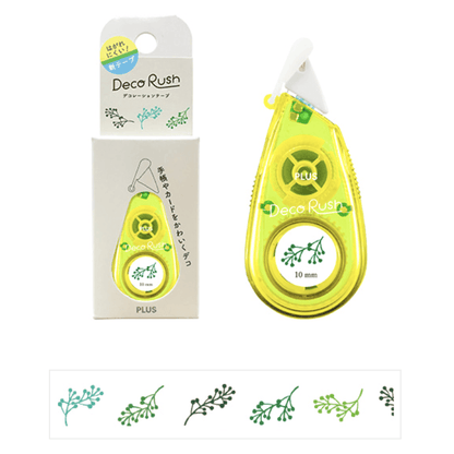 PLUS Deco Rush 10mm Decoration Tape - Series 51 (7 designs) - Leaf by Techo Treats Stationery