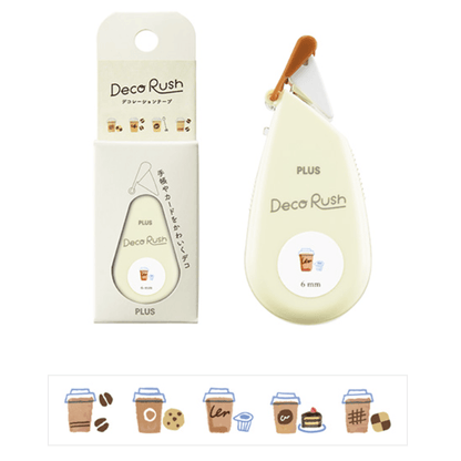 PLUS Deco Rush 6mm Decoration Tape - Series 51 (13 designs) - Cafe by Techo Treats Stationery