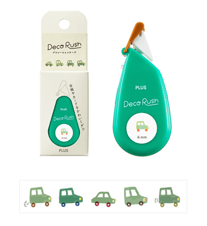 PLUS Deco Rush 6mm Decoration Tape - Series 51 (13 designs) - Car by Techo Treats Stationery