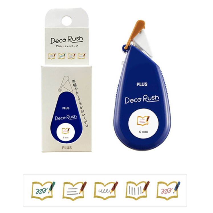 PLUS Deco Rush 6mm Decoration Tape - Series 51 (13 designs) - Notebook by Techo Treats Stationery