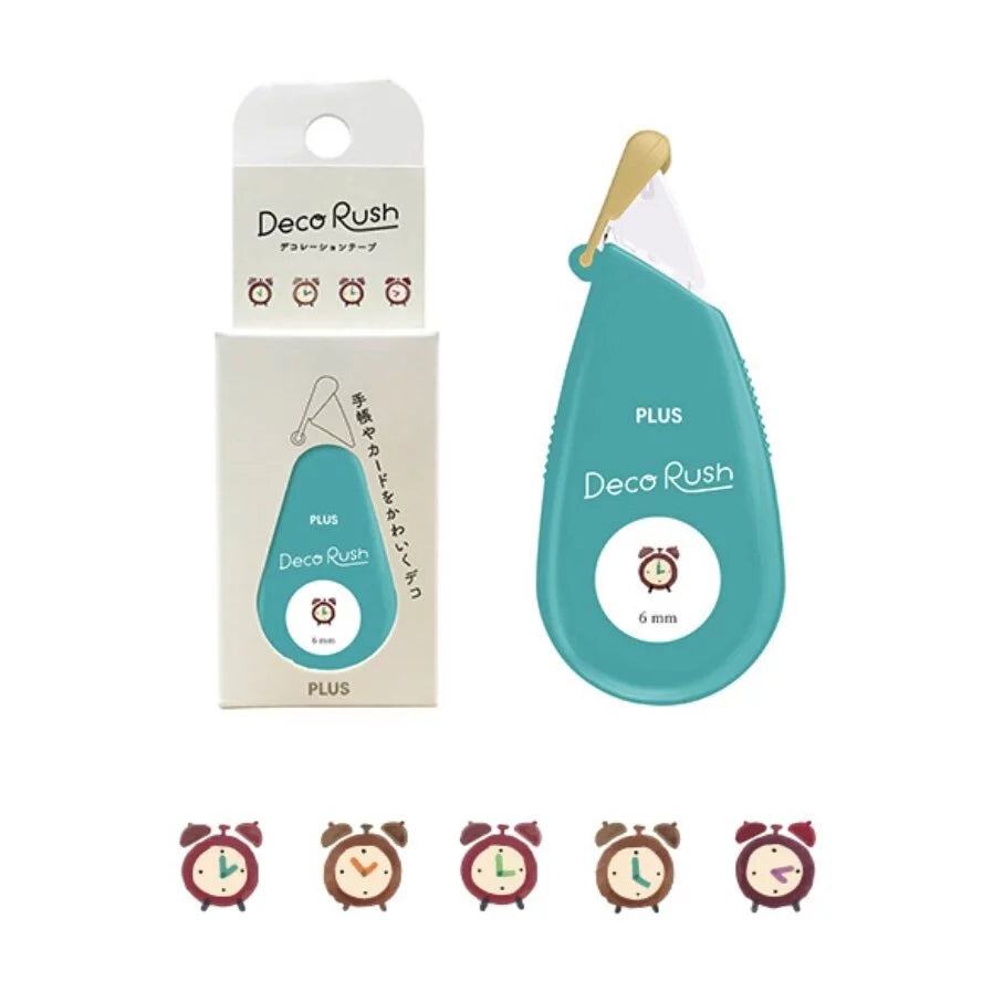PLUS Deco Rush 6mm Decoration Tape - Series 52 (14 designs) - Clock by Techo Treats Stationery