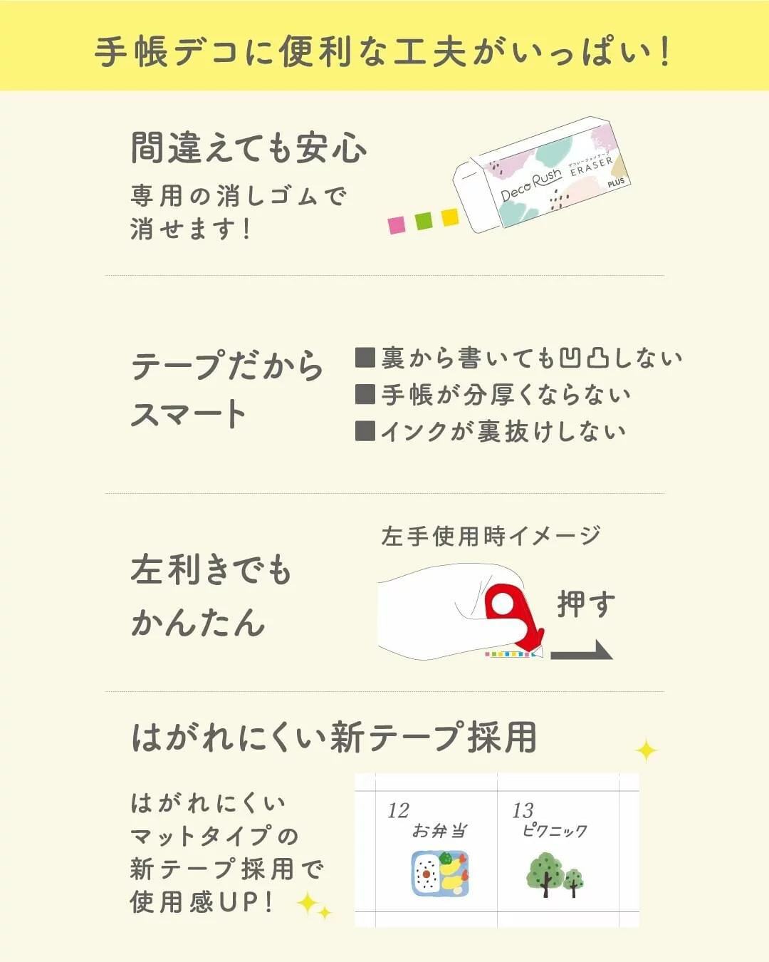 PLUS Deco Rush Dedicated Eraser - Default Title by Techo Treats Stationery