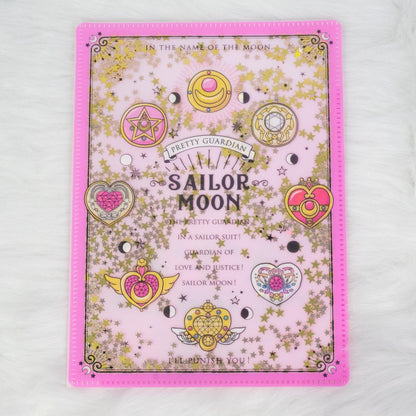 Sailor Moon 30th Anniversary Limited Series - A5 Clear Folder with Glitter (2 designs) - Sun-Star Stationery - Style A by Techo Treats Stationery