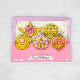 Sailor Moon 30th Anniversary Limited Series - Acrylic Clip Set (Set of 5) (3 designs) - Techo Treats