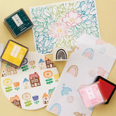 Shachihata Iromoyo Warabe Oil-based Mini Size Ink Pad - S1 - Red 紅色 by Techo Treats Stationery