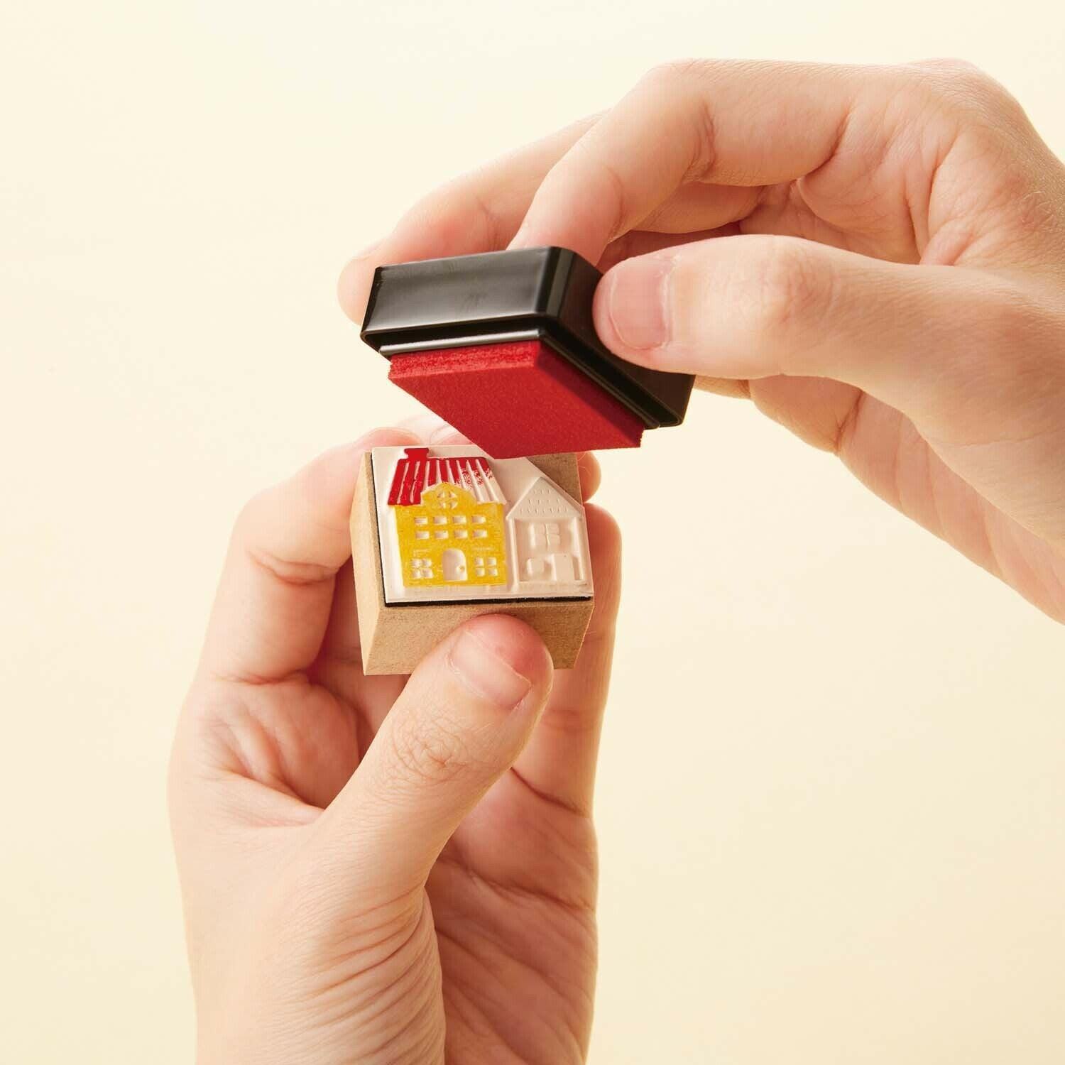 Shachihata Iromoyo Warabe Oil-based Mini Size Ink Pad - S1 - Red 紅色 by Techo Treats Stationery