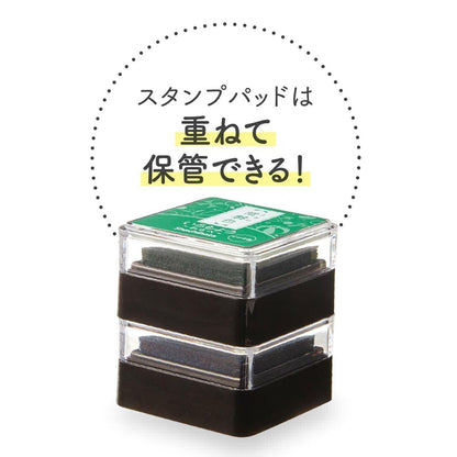 Shachihata Iromoyo Warabe Oil-based Mini Size Ink Pad - S1 - Red 紅色 by Techo Treats Stationery
