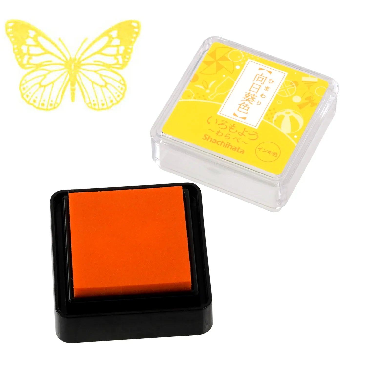 Shachihata Iromoyo Warabe Oil-based Mini Size Ink Pad - S1 - Sunflower 向日葵色 by Techo Treats Stationery