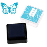 Shachihata Iromoyo Warabe Oil-based Mini Size Ink Pad - S1 - Turquoise 浅葱色 by Techo Treats Stationery
