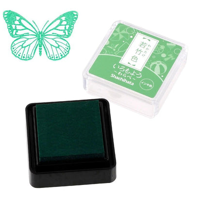 Shachihata Iromoyo Warabe Oil-based Mini Size Ink Pad - S1 - Wakatake 若竹色 by Techo Treats Stationery