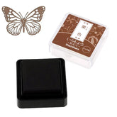 Shachihata Iromoyo Warabe Oil-based Mini Size Ink Pad - S2 - Chestnut Brown 栗色 by Techo Treats Stationery