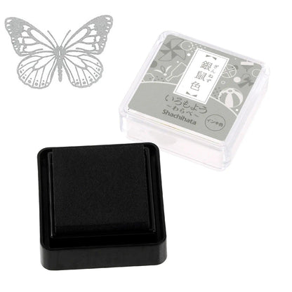Shachihata Iromoyo Warabe Oil-based Mini Size Ink Pad - S2 - Grey 銀鼠色 by Techo Treats Stationery